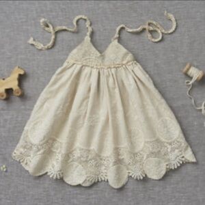 Ele Story Cream Lace Kids Dress